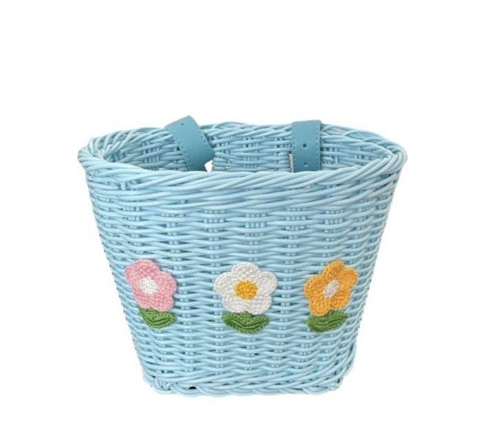Floral Embroidered Woven Storage Basket Stornfield