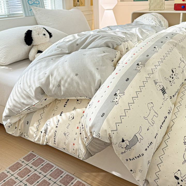 Children's Playful Floral Duvet Cover Set
