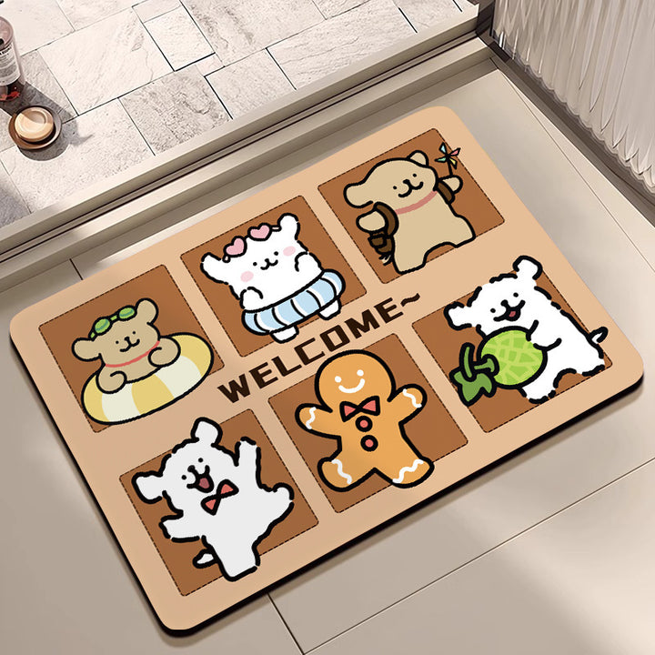Cute Cartoon Character Welcome Mat