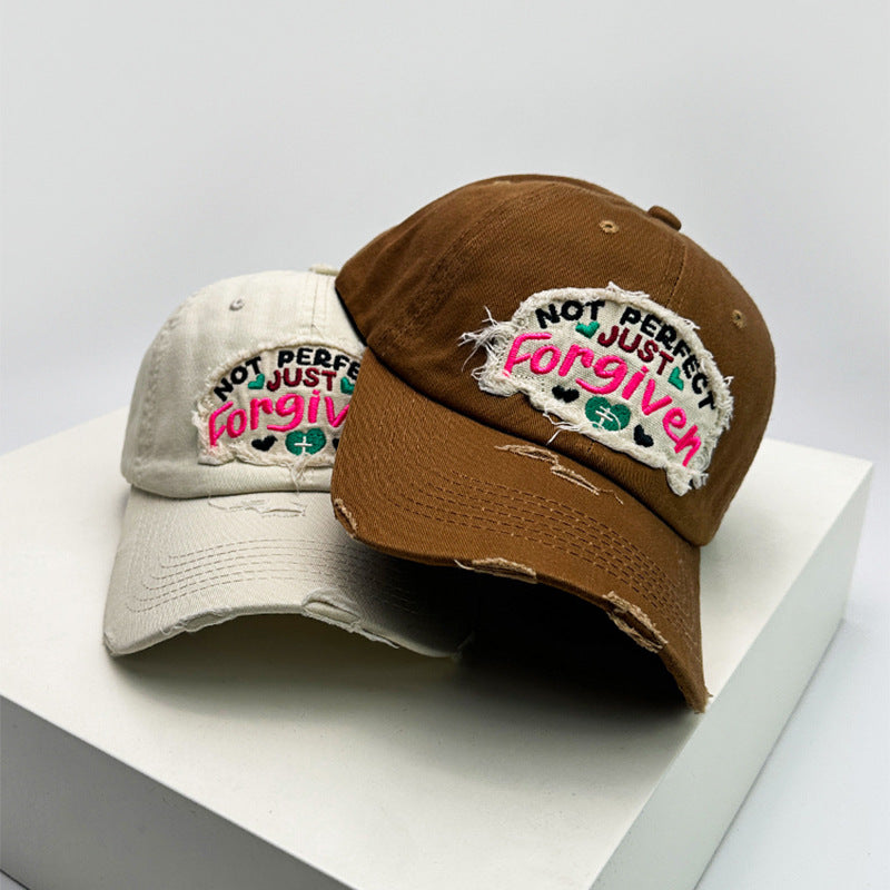 Women's Distressed Cotton Inspirational Baseball Cap Stornfield