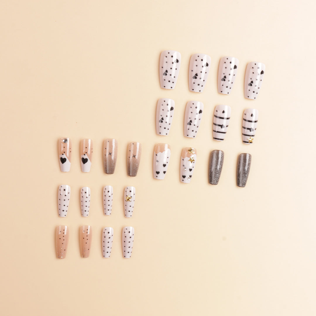 Rhinestone-Embellished Press-On Nail Set Stornfield