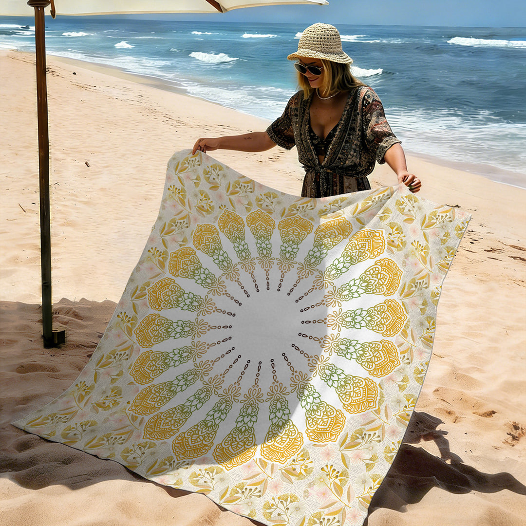 Mandala Design Beach Mat Stornfield