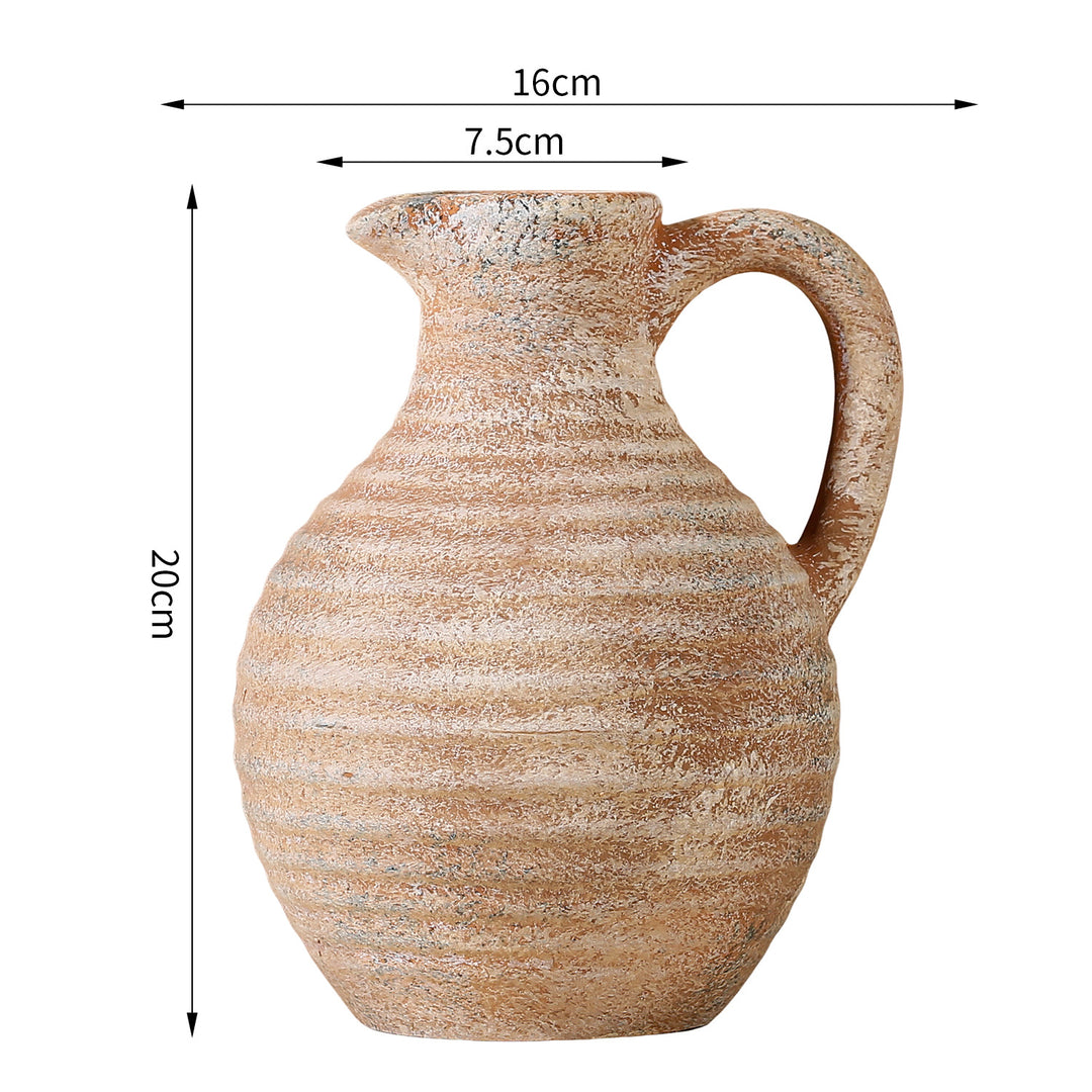 Handcrafted ceramic vase with ribbed structure Stornfield