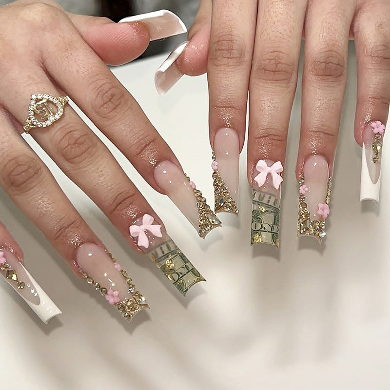 Acrylic Nail Set with Luxurious Decorations Stornfield