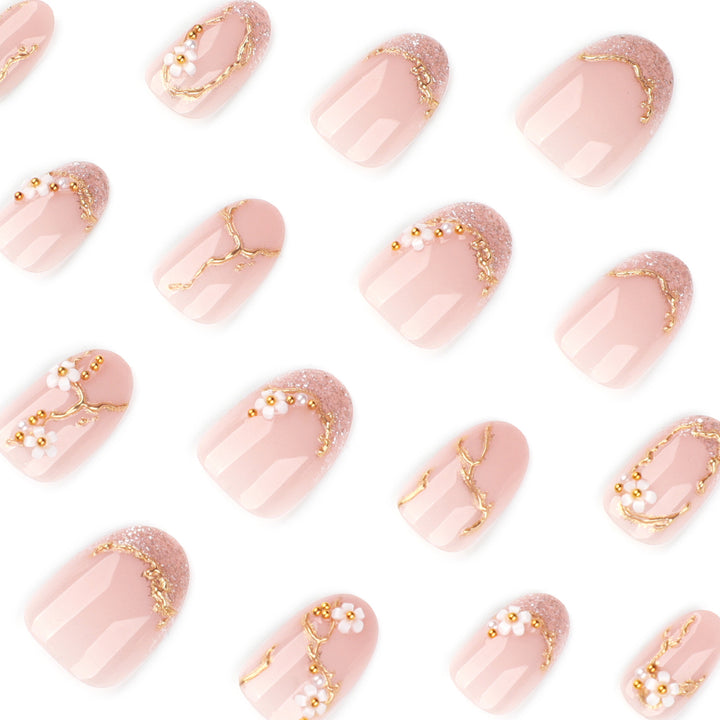 Artful and elegant nail art with floral elements Stornfield