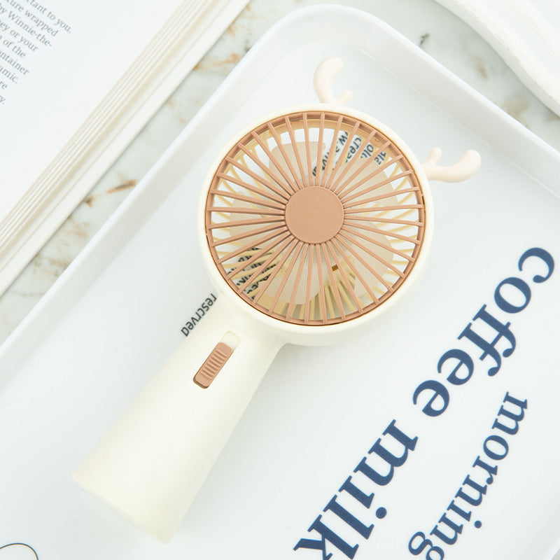 Portable Deer-Themed Handheld Cooling Fan Stornfield