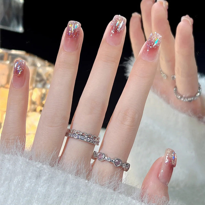Glamorous artificial nails with moon and star motif Stornfield