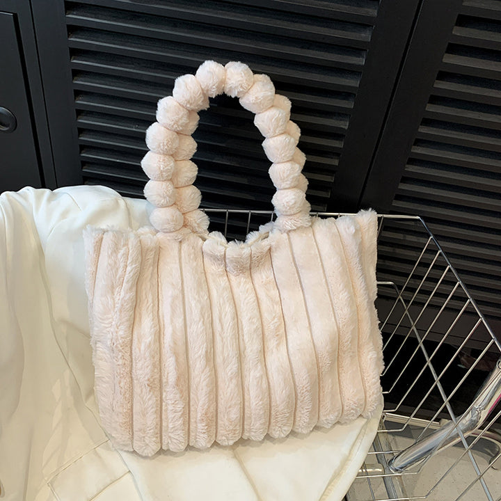 Plush Textured Handbag