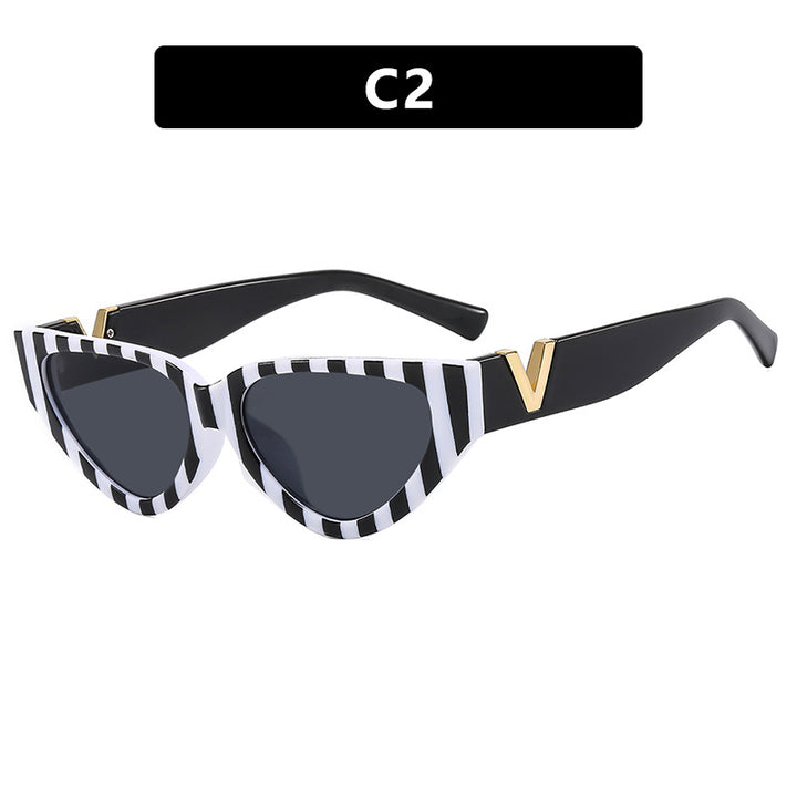 Women's Cat-Eye Sunglasses with Stylish Zebra Design and Luxurious Accents Stornfield