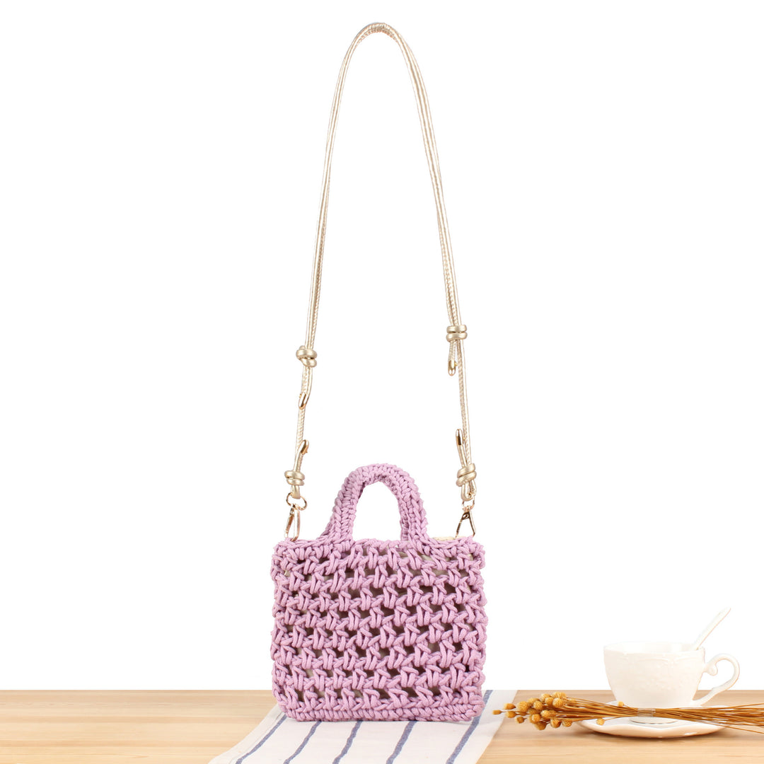 Handbag Made of Handmade Macrame with Adjustable Shoulder Strap Stornfield