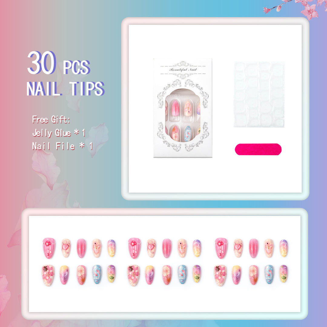 Artistic Press-On Nail Art Set 1790736639