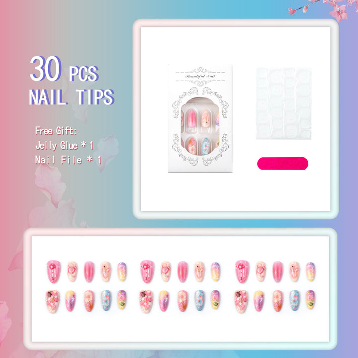 Artistic Press-On Nail Art Set 1790736639