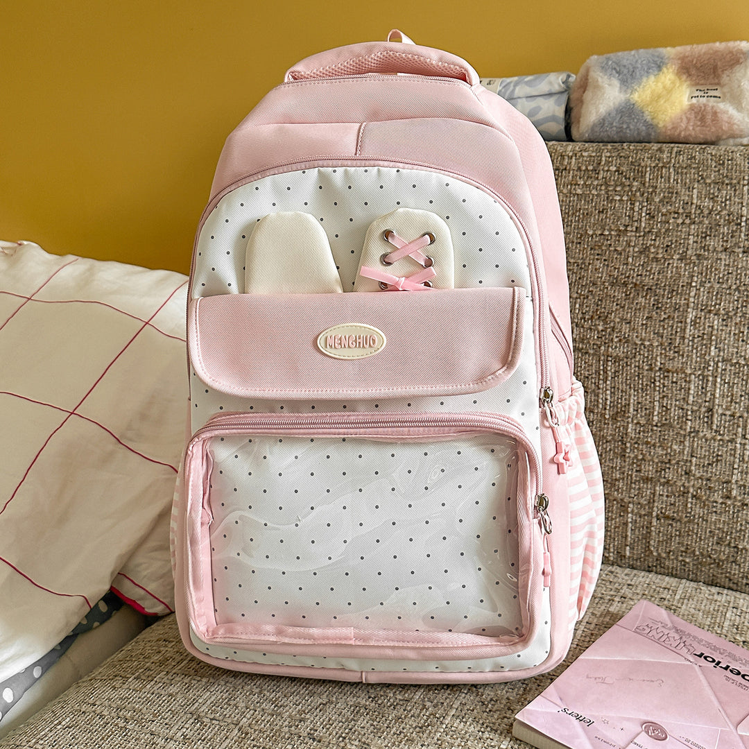 Multi-Compartment Polka Dot Backpack Stornfield