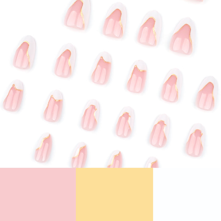 Elegant artificial nails with gold accents Stornfield