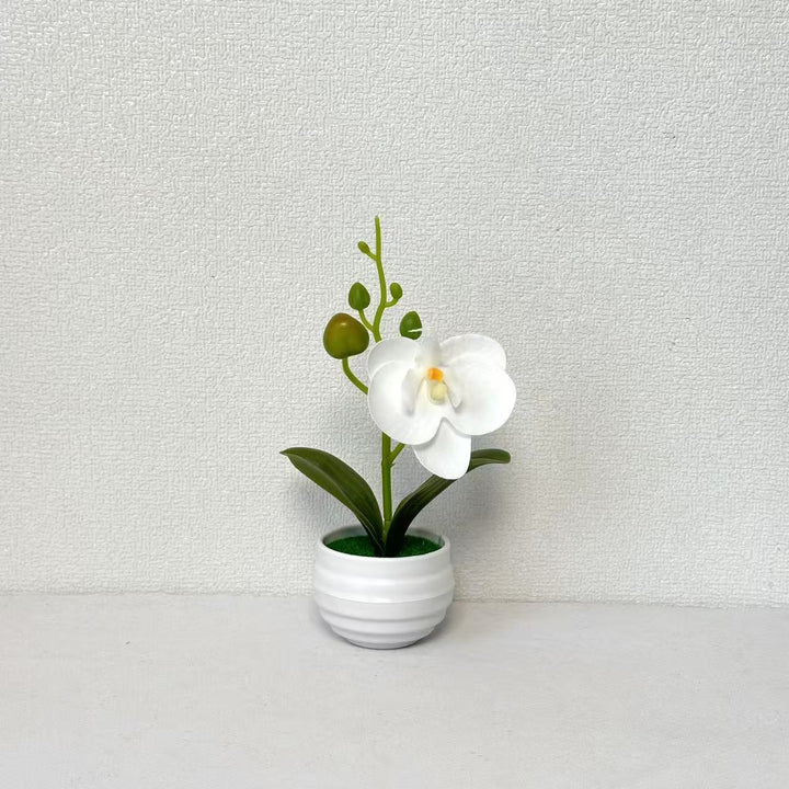 Lifelike Orchid Flower Pot Decoration