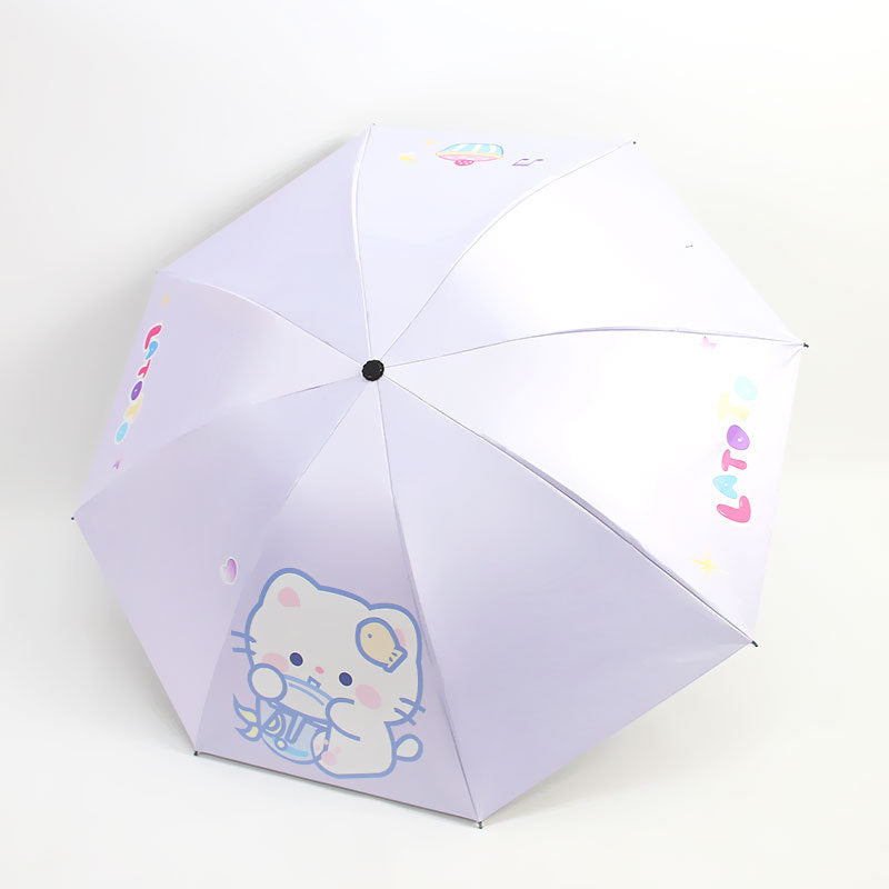 Women Folding Umbrella with Cute Animal Design Stornfield