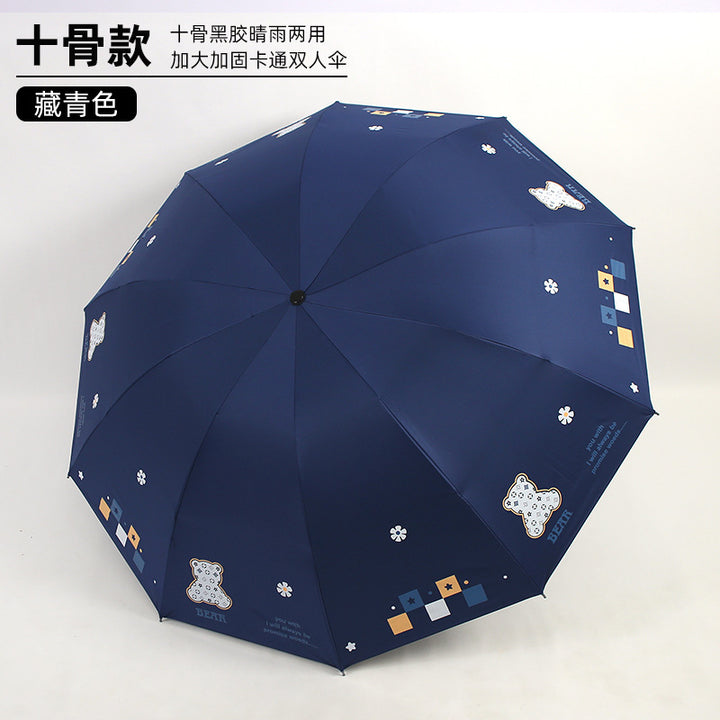 Women's Folding Umbrella with Playful Bear Design Stornfield