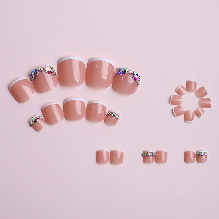 Acrylic nails with luxurious rhinestone embellishments Stornfield