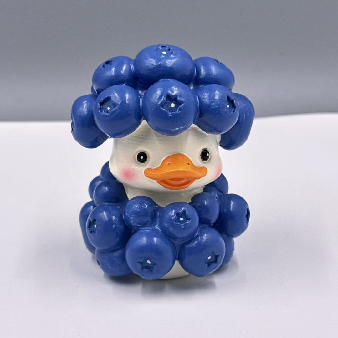 Decorative rubber duck with berry cocktail bowl Stornfield