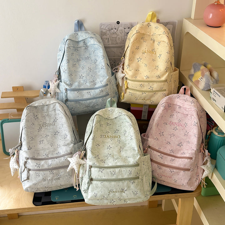 Star-Patterned School Backpack Stornfield