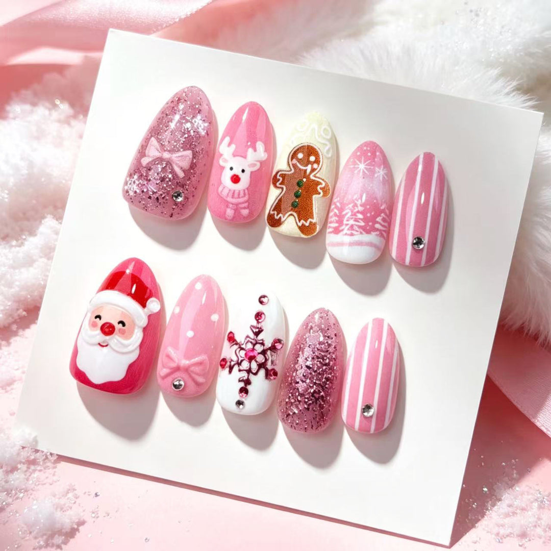 Festive Themed Press-On Nail Art Set