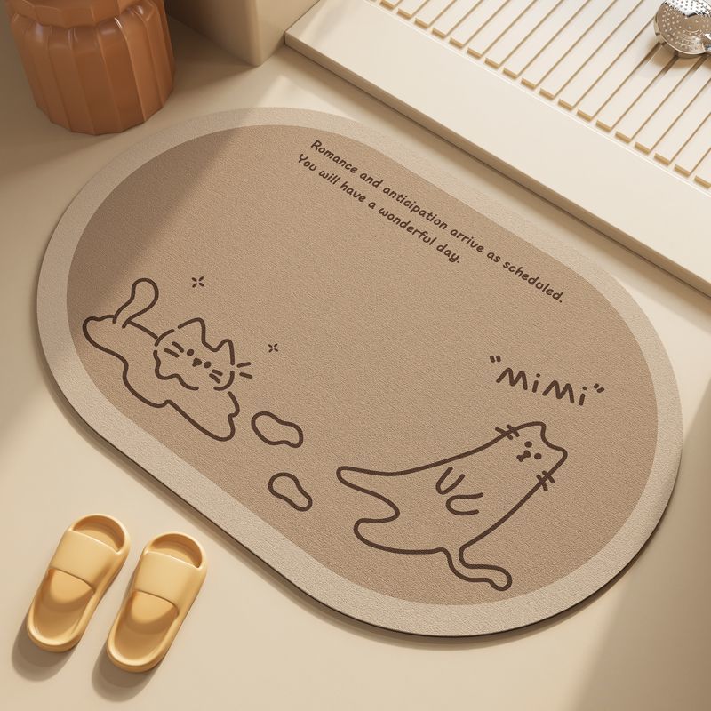 Playful Puppy-Themed Bath Rug