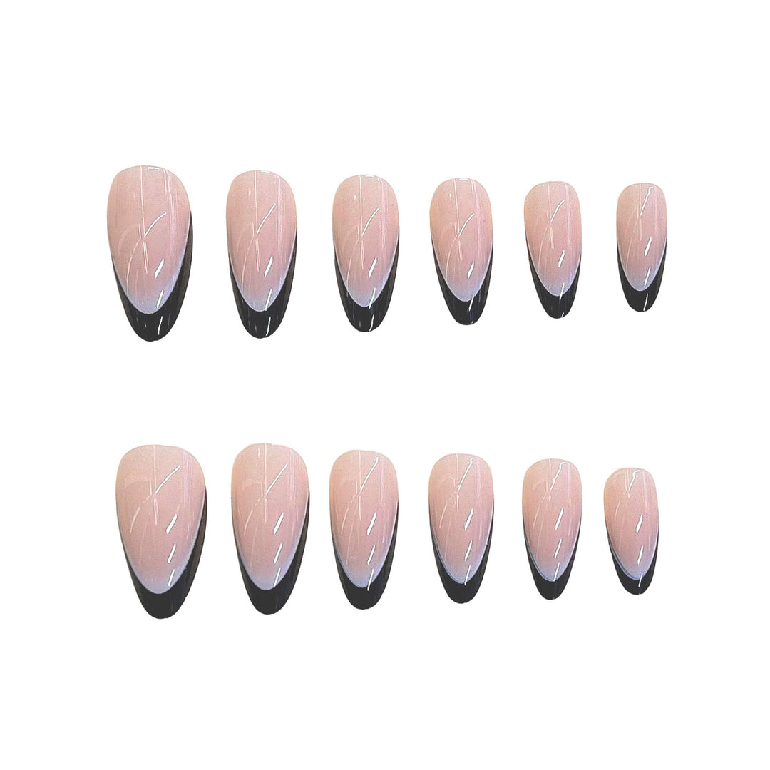 Elegant Leaf-Patterned Press-On Nails Stornfield