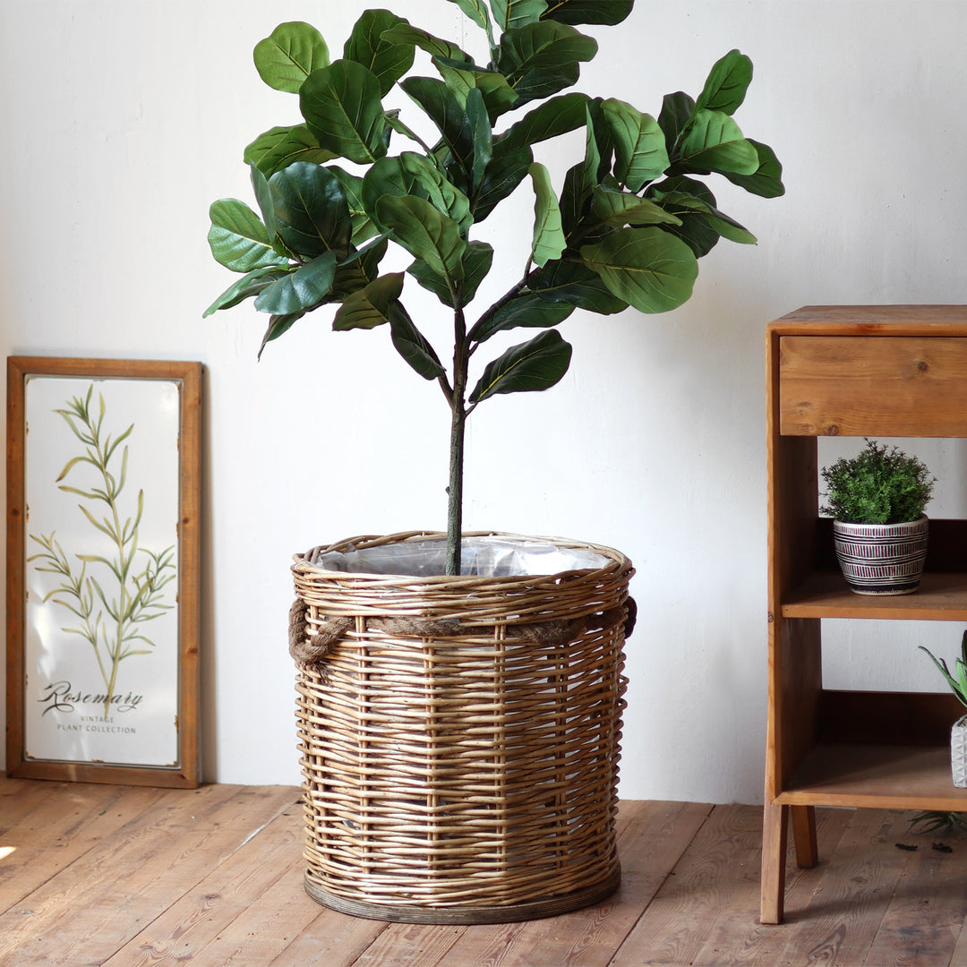 Handcrafted laundry basket with weaving Stornfield