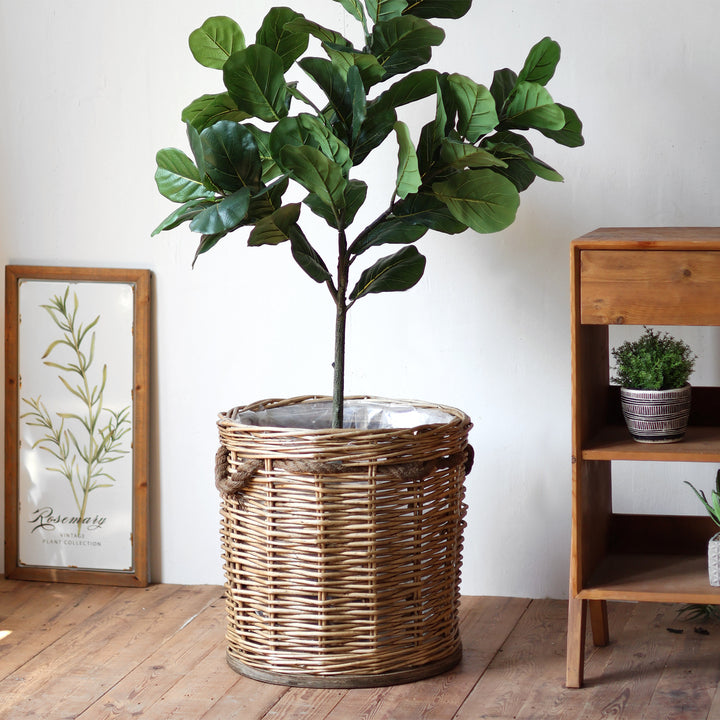 Handcrafted laundry basket with weaving Stornfield