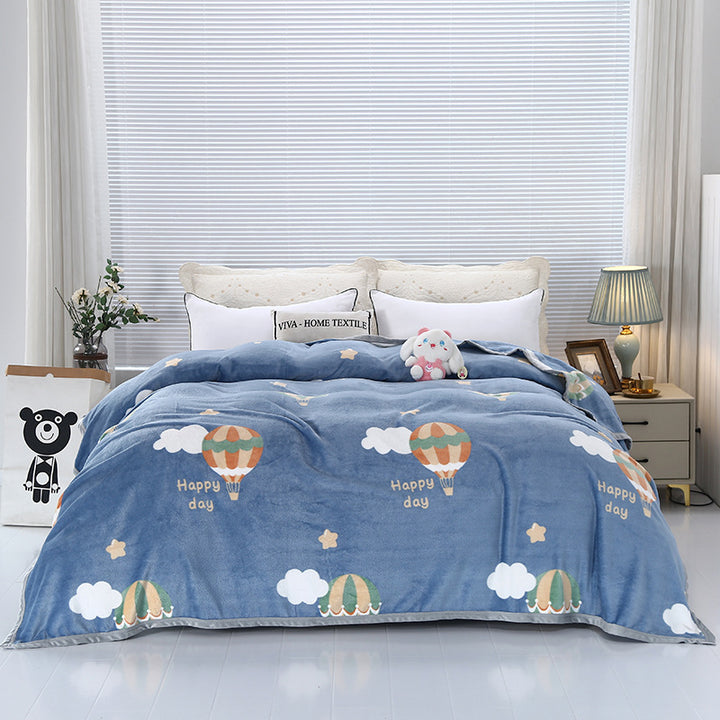 Women's Fluffy Cuddle Blanket with Playful Cloud Pattern Stornfield
