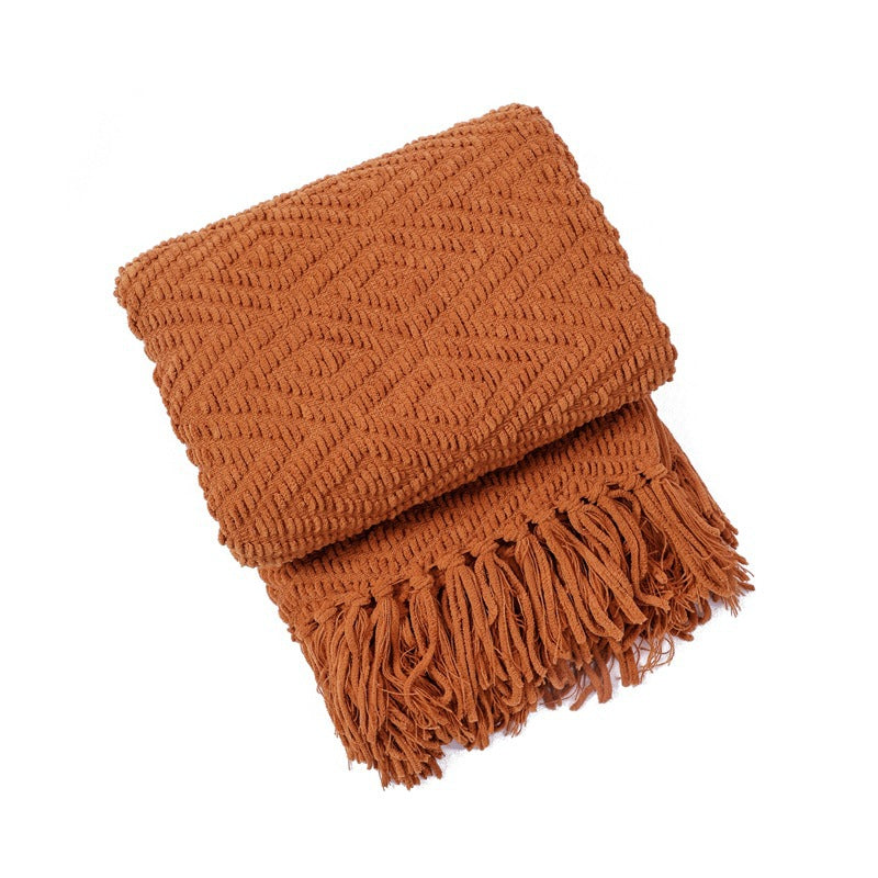 Knitted Decorative Throw Blanket