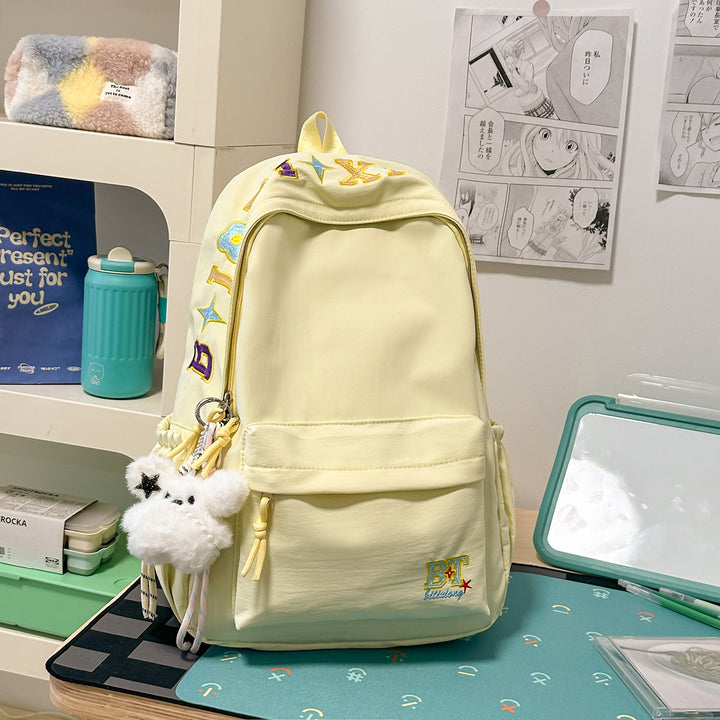 Trendy Embroidered School Backpack Stornfield