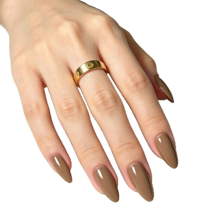 Elegantly Shaped Almond Press-On Nails Stornfield