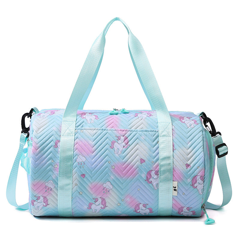 Playful Unicorn Print Weekend Duffel