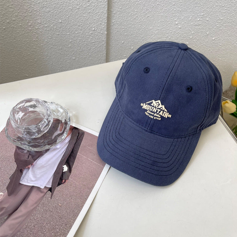 Men's Vintage-Inspired Mountain Graphic Baseball Cap Stornfield