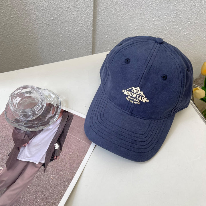 Men's Vintage-Inspired Mountain Graphic Baseball Cap Stornfield
