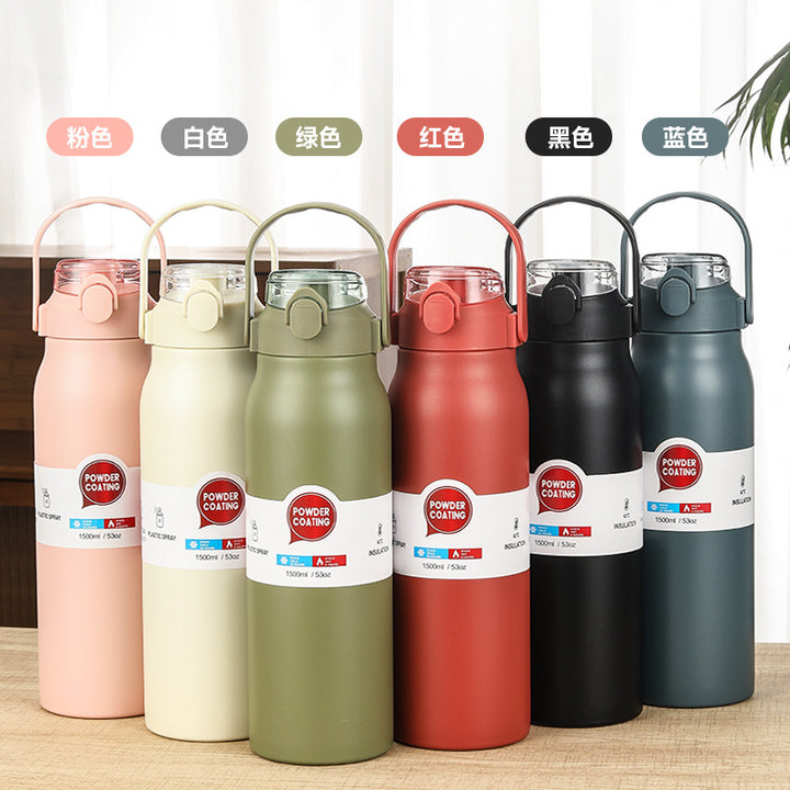 Women High-Quality Thermo Mug with Practical Carrying Handle and Integrated Straw Stornfield