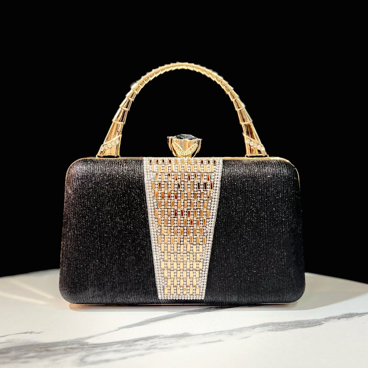 Sparkling Crystal-Embellished Handbag