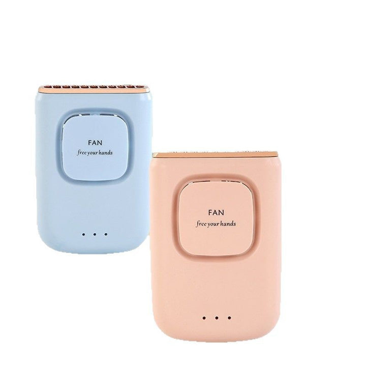 Women's nan compact rechargeable portable handheld fan with built in powerbank and foldable stand Stornfield