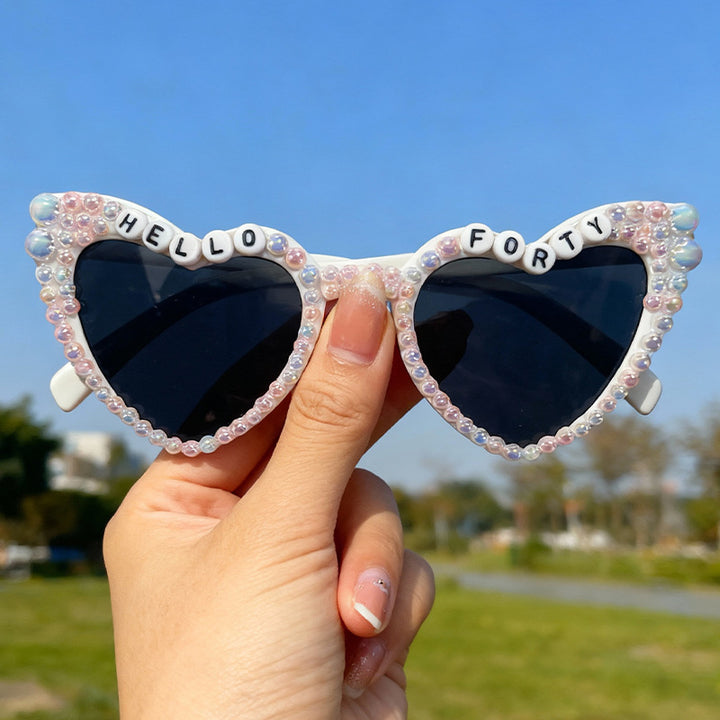 Pearl-Embellished Cat-Eye Sunglasses Stornfield