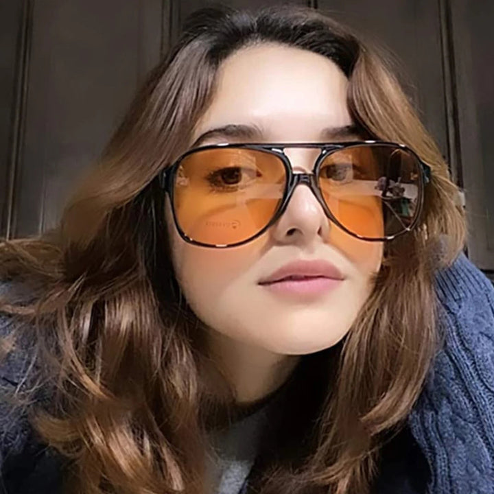 Women's fashionable square sunglasses with wide frame Stornfield
