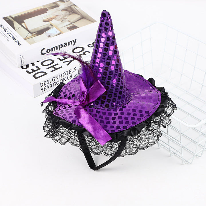 Glittering Witch Hat Decoration