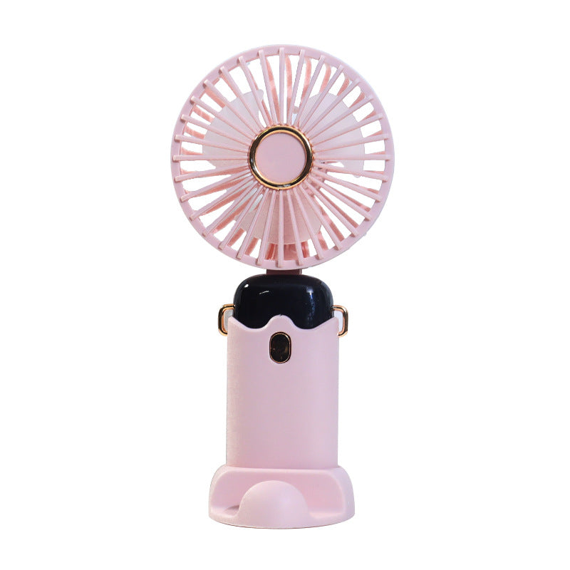 Women's Portable Hand Fan with Integrated Spray Function and USB Charging Option Stornfield