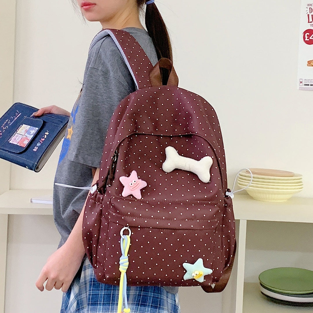 Cute Polka Dot Graphic Backpack Stornfield