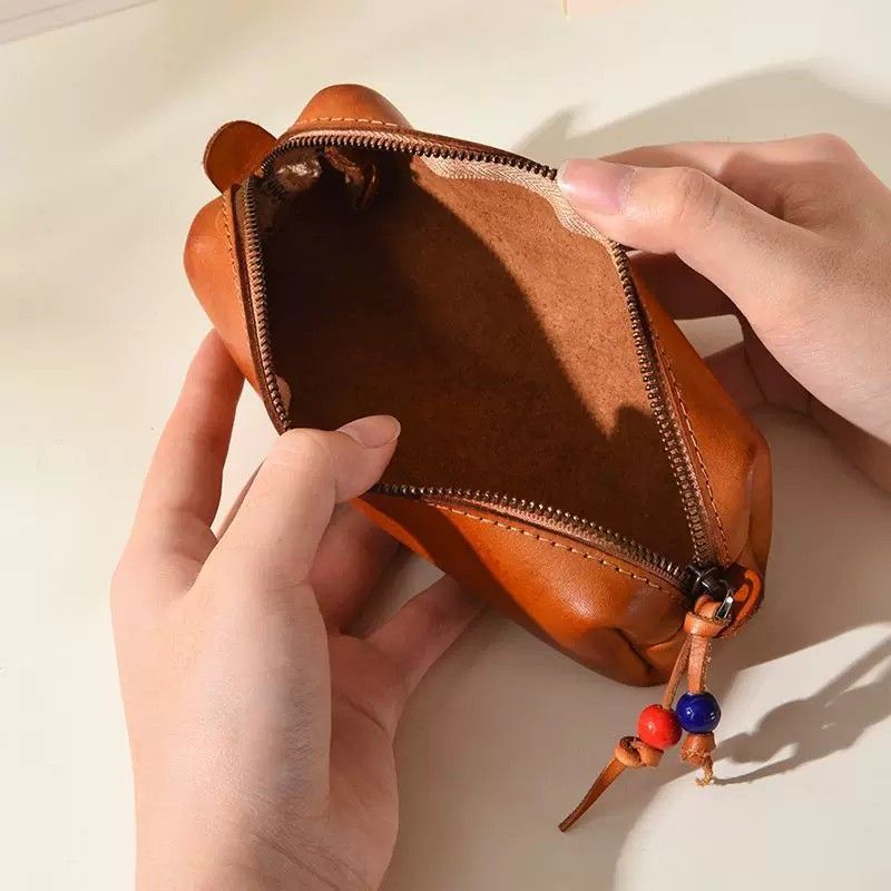 Leather Zippered Pencil Case