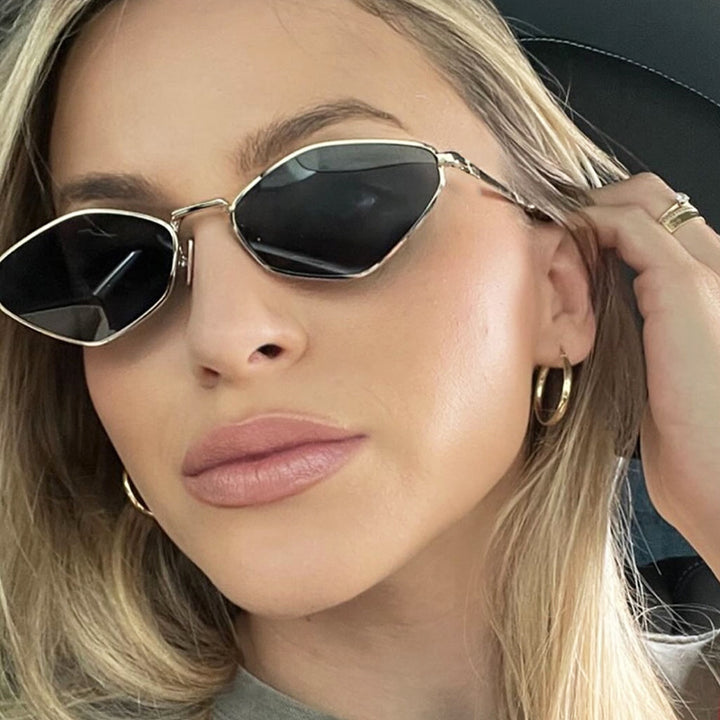 Women's geometric sunglasses with fine metal frame and UV protection Stornfield
