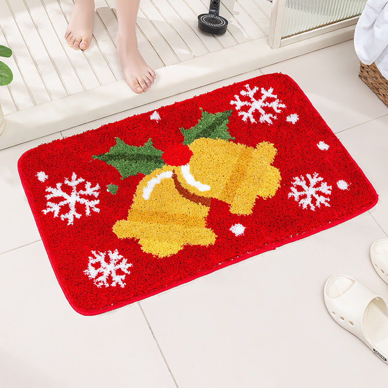 Festive Holiday-Themed Bath Mat
