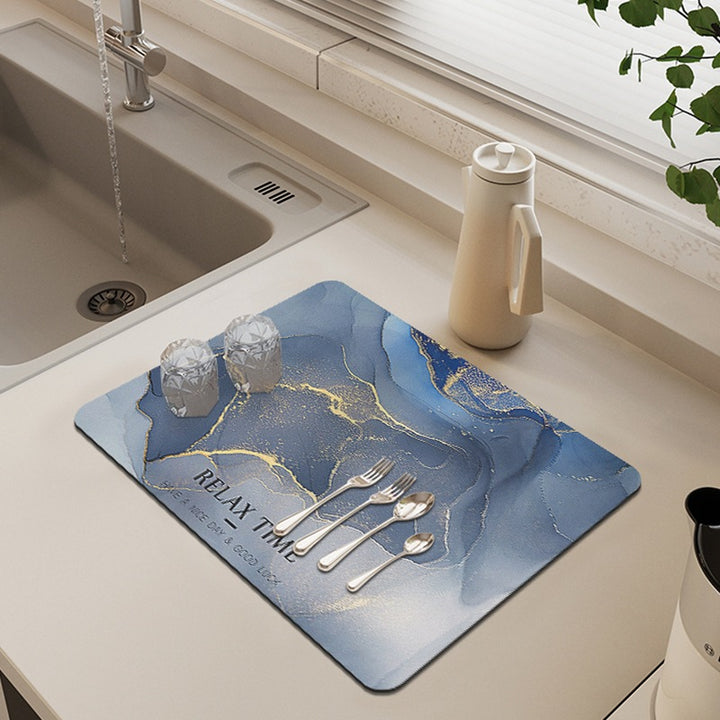 Artistic Marble Print Table Mat