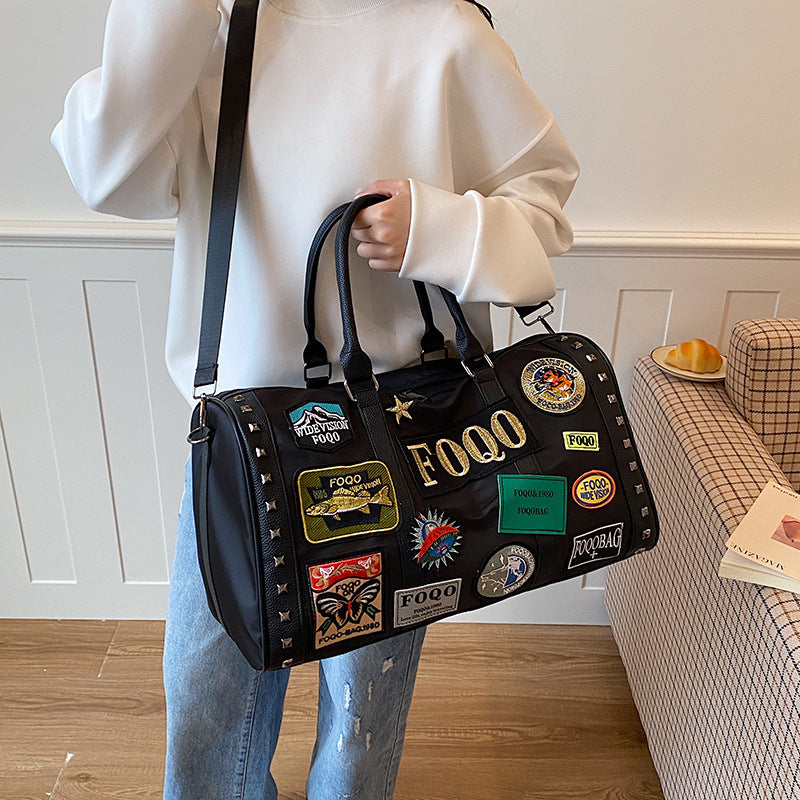 Stylish Patchwork Weekend Duffel Bag Stornfield