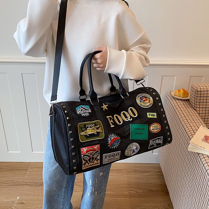 Stylish Patchwork Weekend Duffel Bag Stornfield
